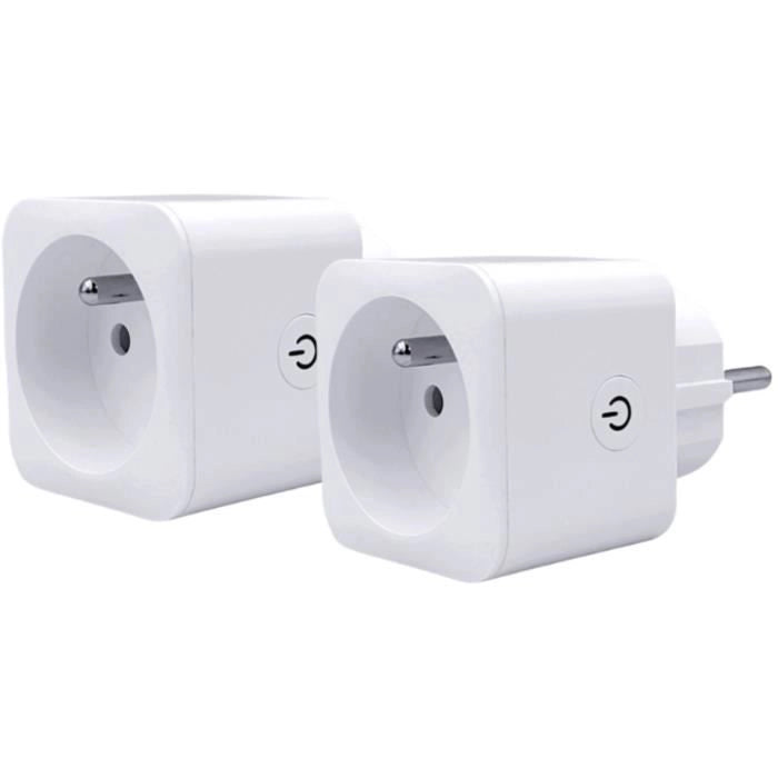 Set di 2 prese connesse Wi-Fi + BT - KONYKS - Priska FR Dual Pack - 16 A - Con contatore di consumo