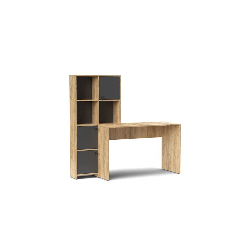 SCRIVANIA HALK CM 156X55X71 ROVERE GOLD/ANTRACITE- 1,0 pz