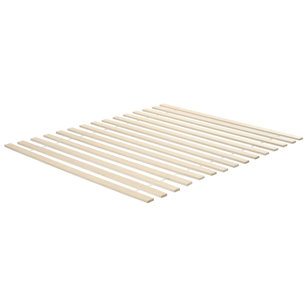 Letto in legno di pino marrone chiaro UE matrimoniale 140 x 200 cm con testata a treccia viennese a doghe stile rustico minimalista