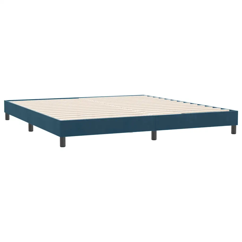 vidaXL Giroletto senza Materasso Blu Scuro 180x220 cm in Velluto