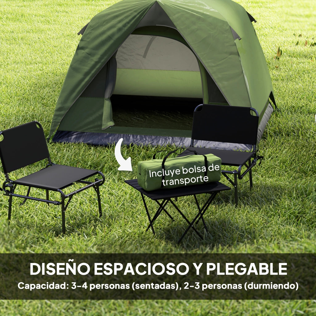 Tenda per 4 Persone ¨C zephmum ¨C Verde 200x200x135 cm