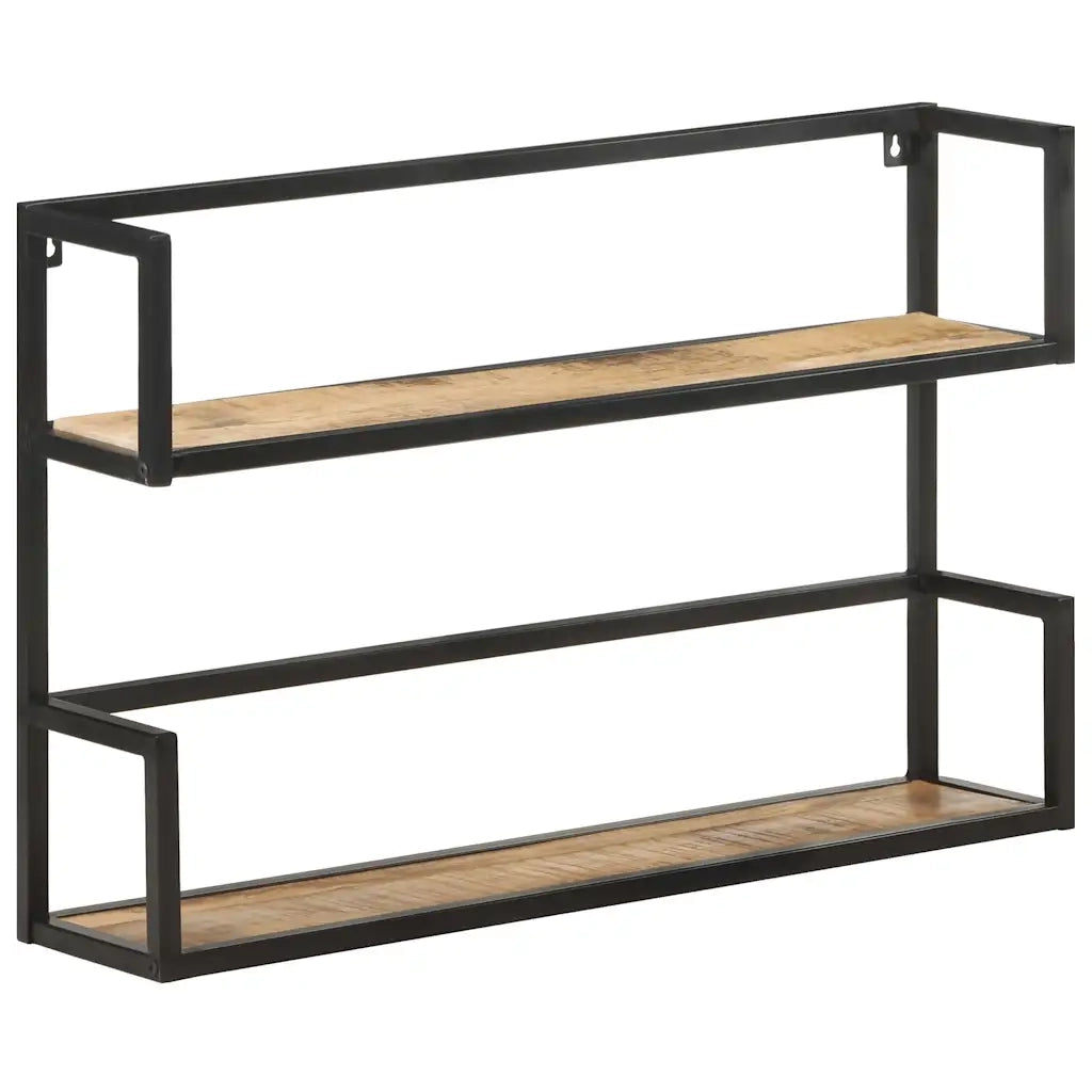Scaffale a Muro 80x20x60 cm in Legno di Mango Grezzo cod mxl 57206