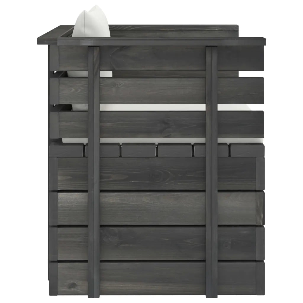 Poltrona da Giardino con Cuscini in Legno di Pino cod mxl 72348