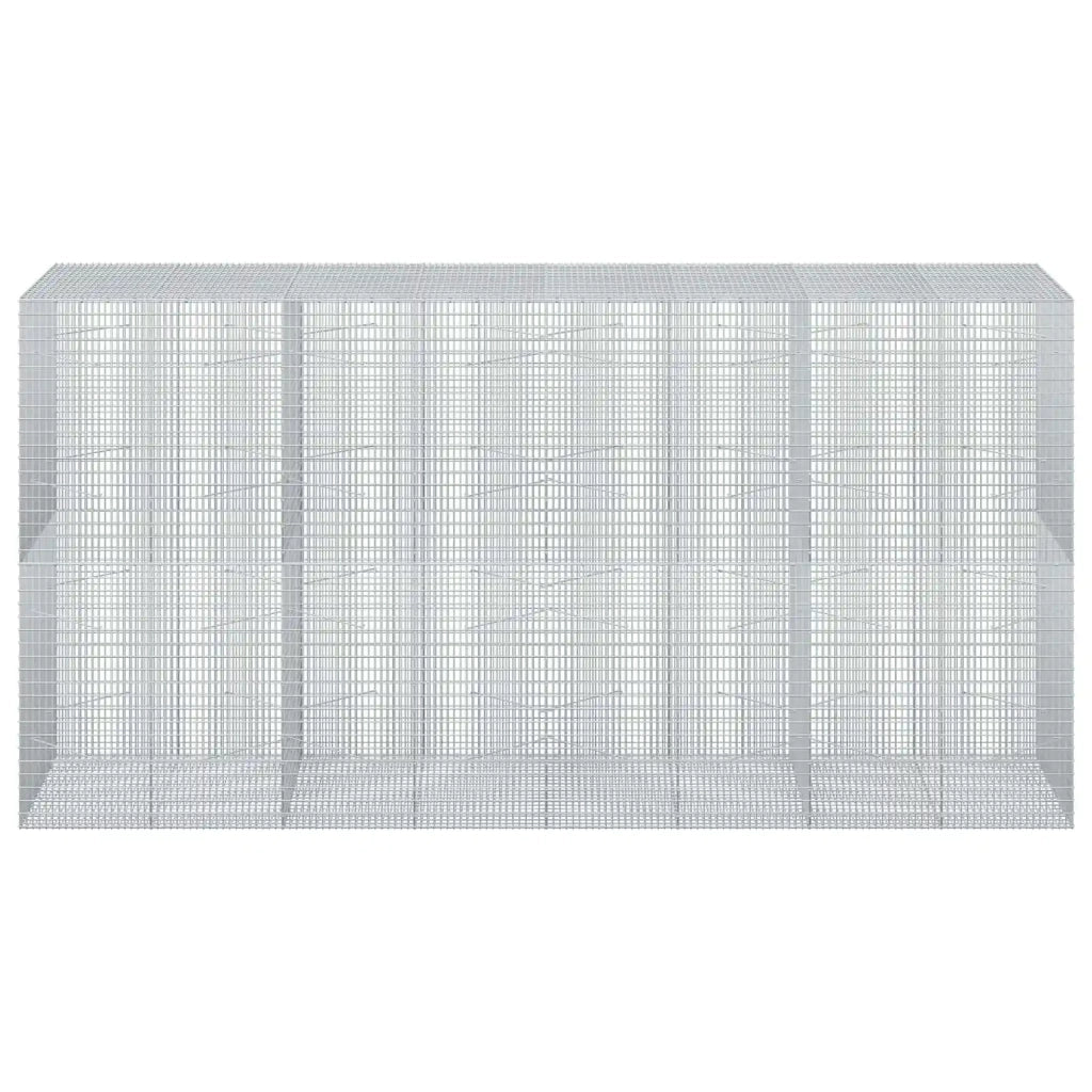 Gabione con filo da 3,5 mm e rete da 5x2,5 cm 400x100x200 cm 3462002