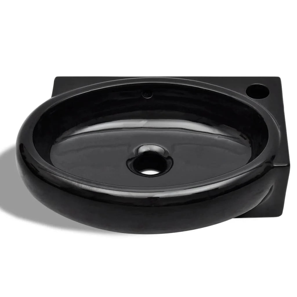 Lavabo in ceramica nera con foro troppopieno/rubinetto per bagno 02_0002500