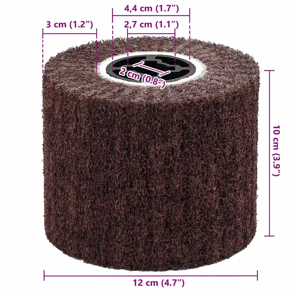 Rulli Abrasivi 3 pcs Marrone 12 x 12 x 10 cm Fibre sintetiche 42008338