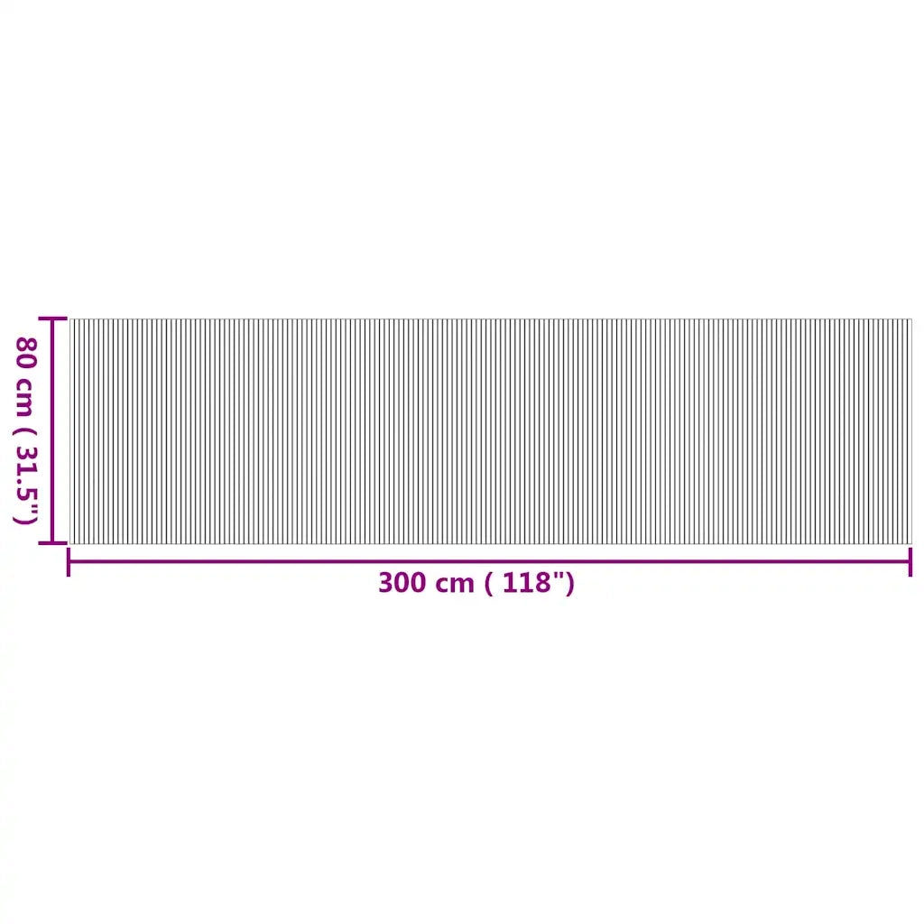 Tappeto Rettangolare Natura 80x300 cm in Bambù 376781