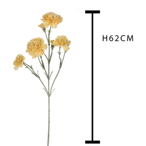 Set 8 Fiori Artificiali di Garofanello Altezza 62 cm Giallo