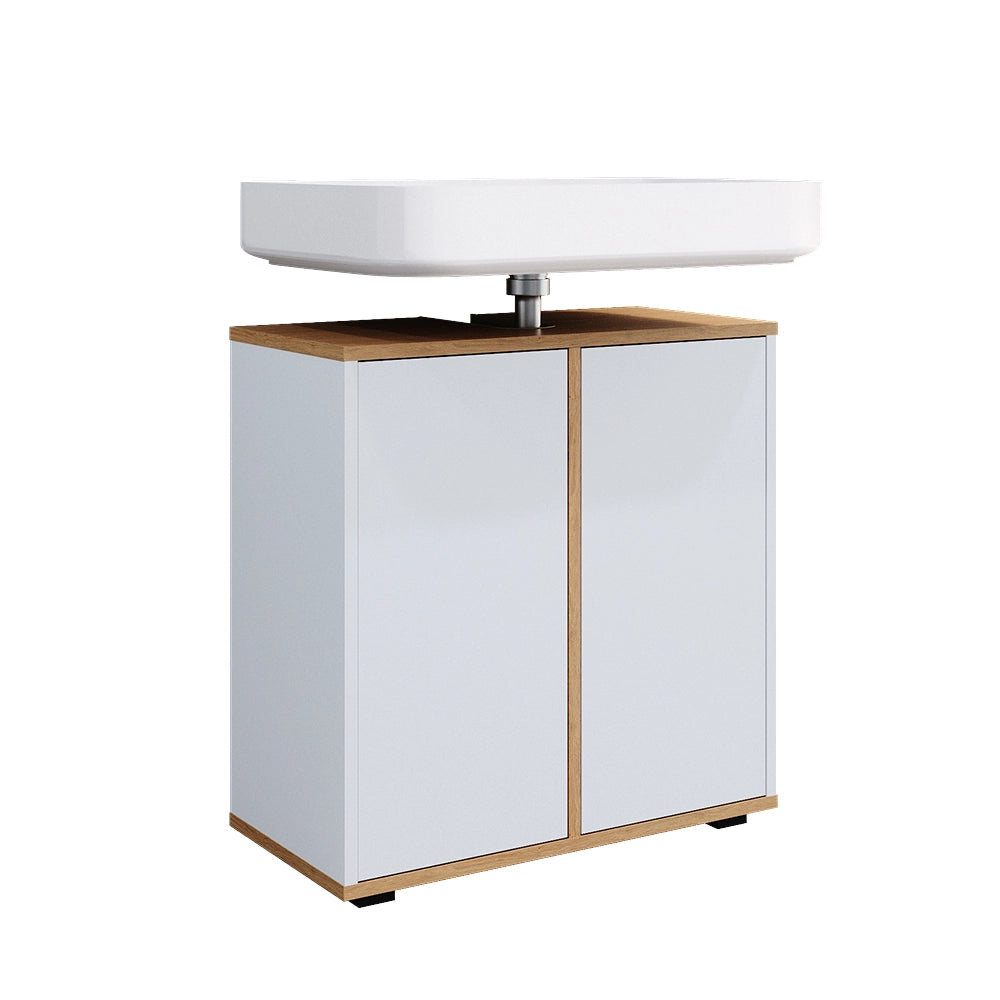 Vicco Mobile sottolavabo per bagno Bianco/Artisan 60 x 62 cm con 2 porte