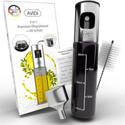 Set 4-in-1 Premium – Pulitore per olio con protezione UV e accessori – Pulitore per airfryer, pulitore per frittura ad aria, pulitore di vetro, nero e acciaio inox – 100 ml