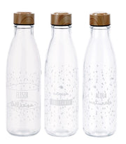 1 Pezzo Bottiglia Multiuso in Vetro con Tappo in Metallo 650 ml 3 Decori