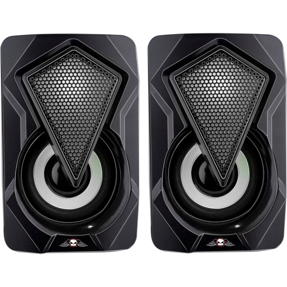 Set 2 Casse Speacker Gaming Pc con Luce LED RGB Connessione USB Bluetooth/Aux