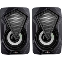 Set 2 Casse Speacker Gaming Pc con Luce LED RGB Connessione USB Bluetooth/Aux