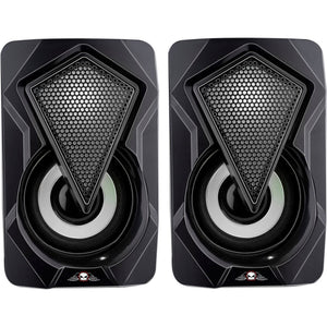 Set 2 Casse Speacker Gaming Pc con Luce LED RGB Connessione USB Bluetooth/Aux