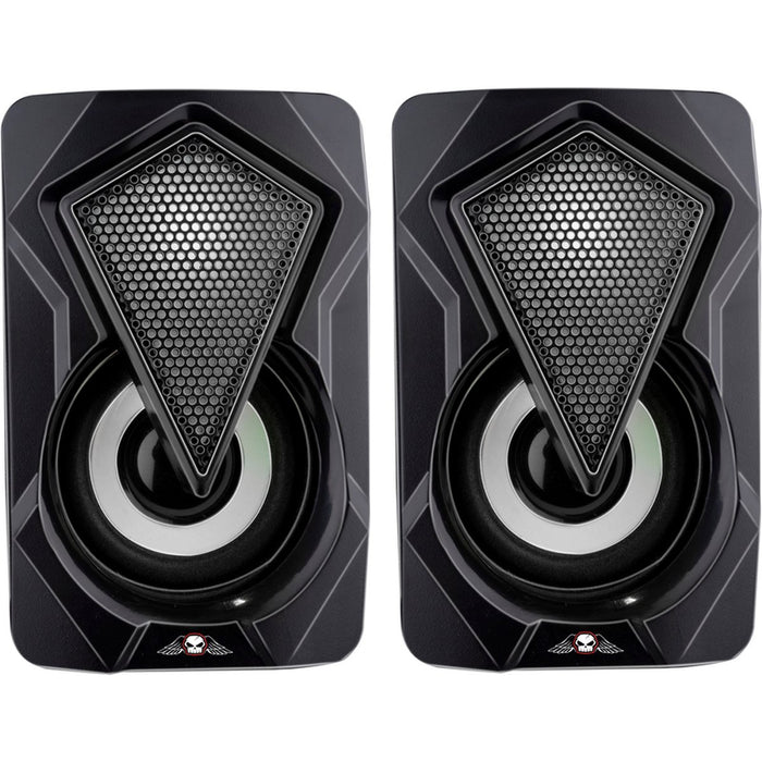 Set 2 Casse Speacker Gaming Pc con Luce LED RGB Connessione USB Bluetooth/Aux