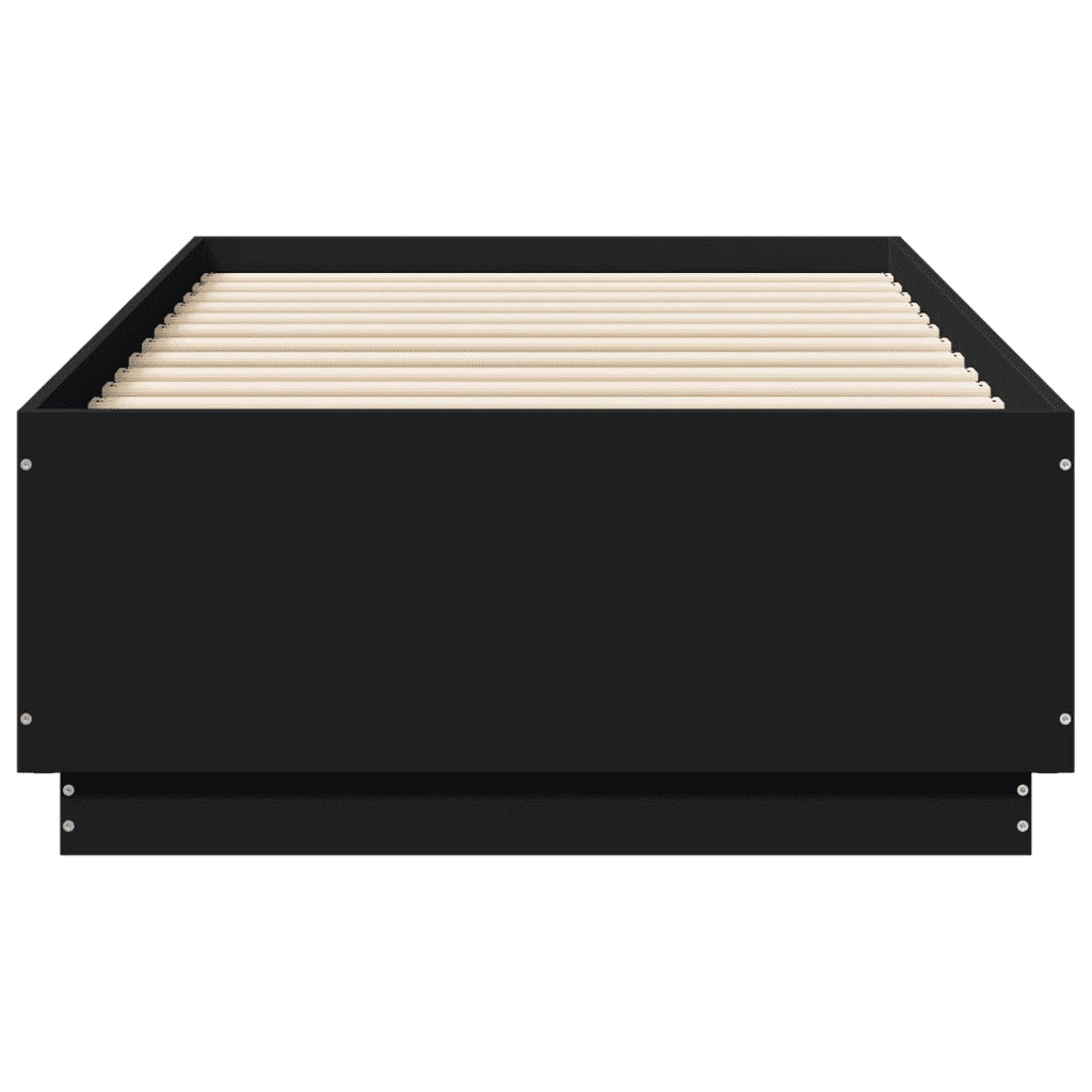 Giroletto con Luci LED Nero 75x190 cm in Legno Multistrato
