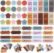 Etichette in pelle artigianale da 50, etichette personalizzate con amore, etichette in pelle artistica, etichette carine con foro