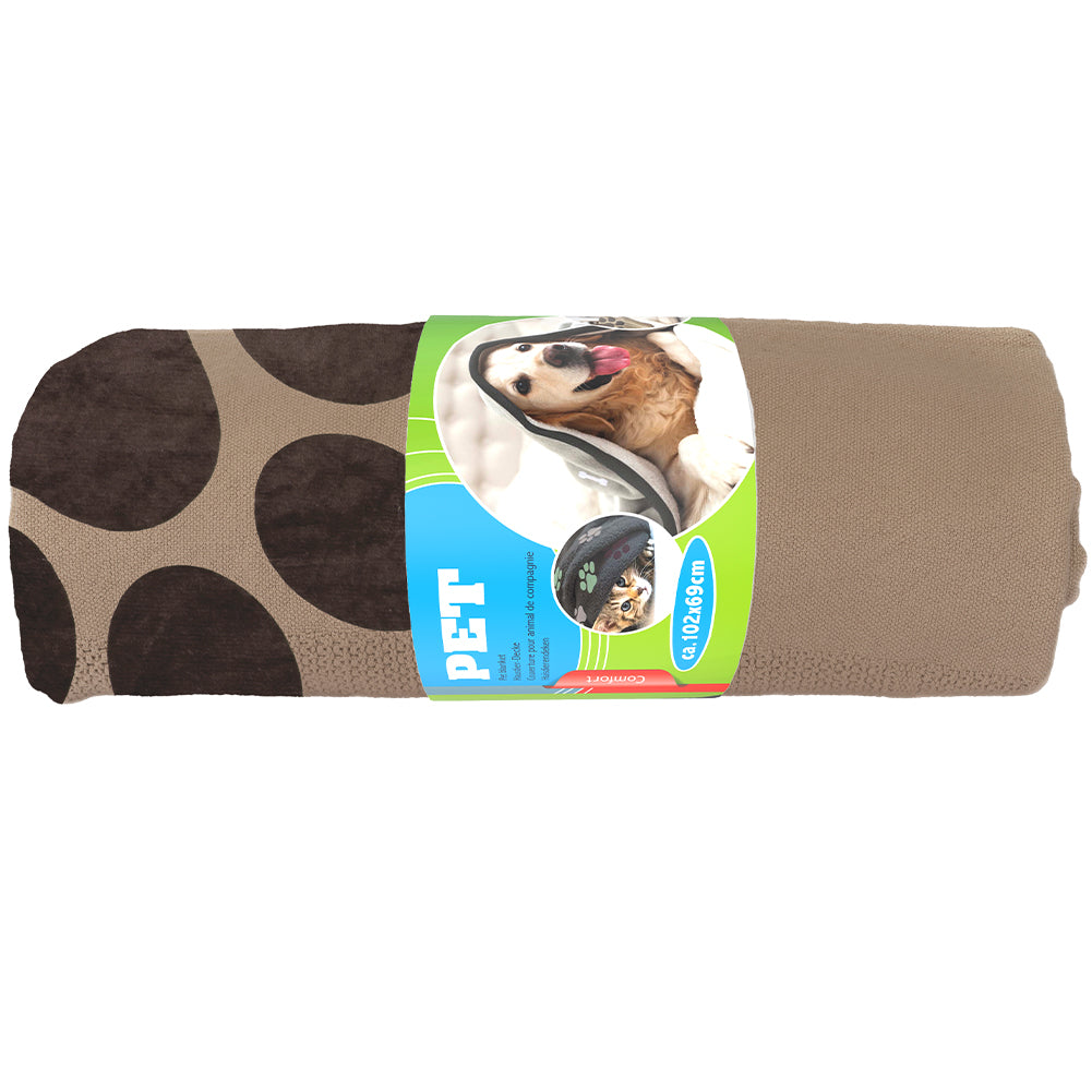 Coperta per Animali Domestici 102 x 69 cm Copertina Lavabile Cani e Gatti Beige