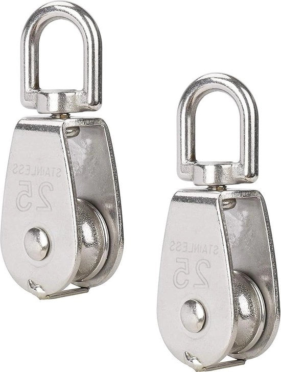 Cavo a flessa M25 con disco di arresto - acciaio inox 304 - carico di 150 kg - per uso interno ed esterno - argento - 2 pezzi