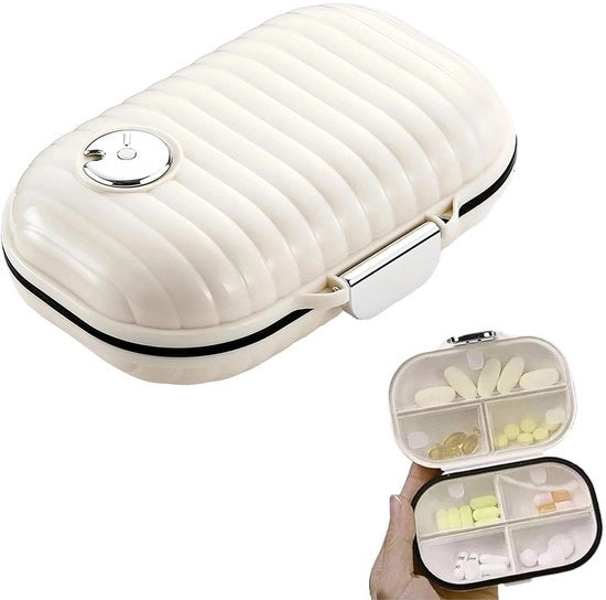 Pillendoos portatile 7 giorni - Box per pillole da trasportare - 7 celle - Impermeabile e resistente alla polvere - Maniglia antiscivolo - Funzione di registrazione del tempo