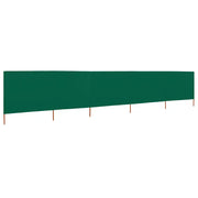 Paravento a 5 Pannelli in Tessuto 600x80 cm Verde CFW4571775
