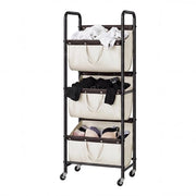 Sistema di Lavaggio 3 Cestelli - Lavastoviglie con Coperchio - Sostituto di Sapone - Contenitore di Stoccaggio per Giochi - Progettazione Spazievolutiva - Tasche Rimovibili - Organizzatore di Spazio per la Lavatrice