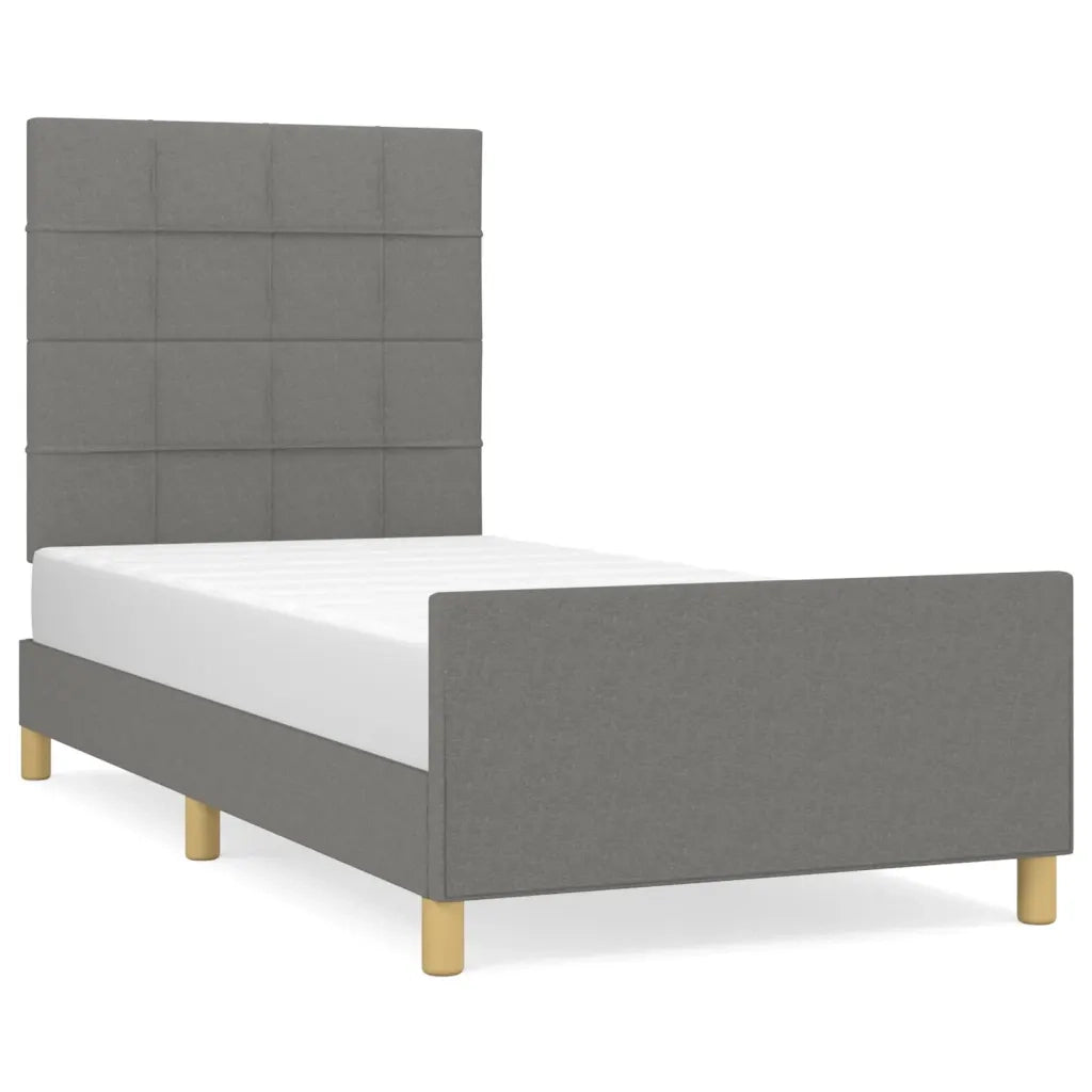 Giroletto senza Materasso Grigio Scuro 80x200 cm Tessuto 3125010