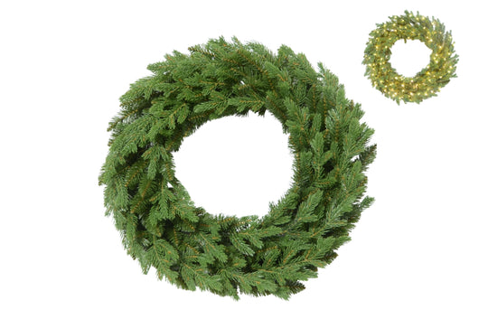 Ghirlanda di Natale Circolare in PVC Diametro 60 cm con 200 Luci LED Incluse