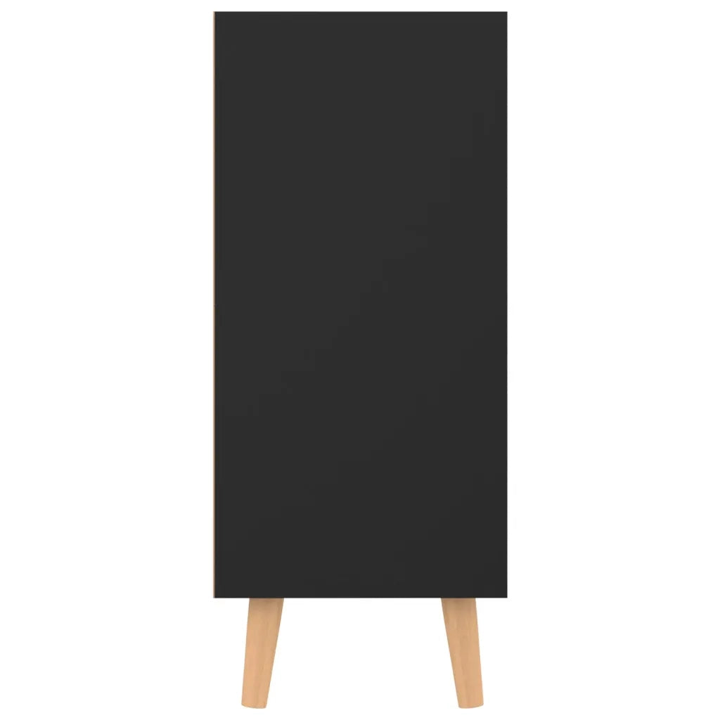Credenza Nera 90x30x72 cm in Legno Multistrato 326814