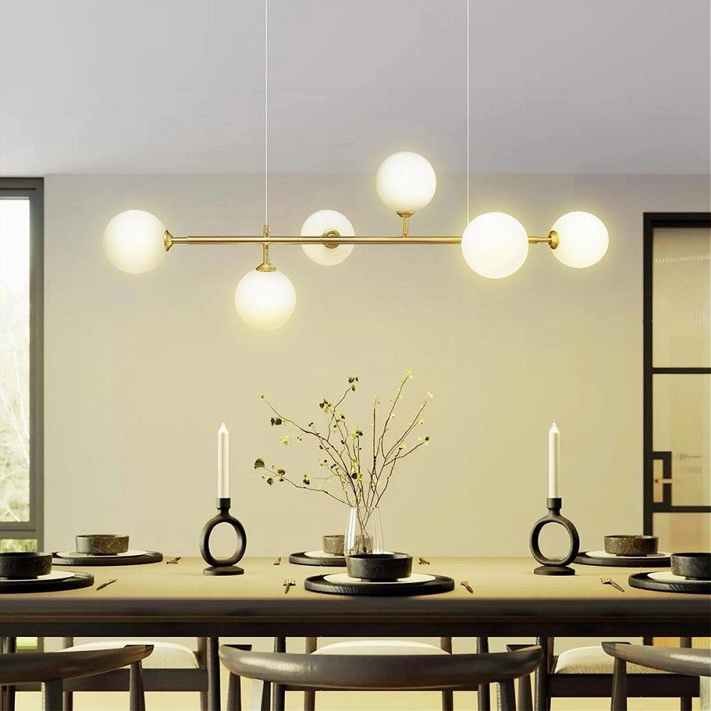 Trade Shop - Lampadario Da Soffitto Moderno A Sospensione Con 6 Sfere Attacco Lampadine G9 B88 -