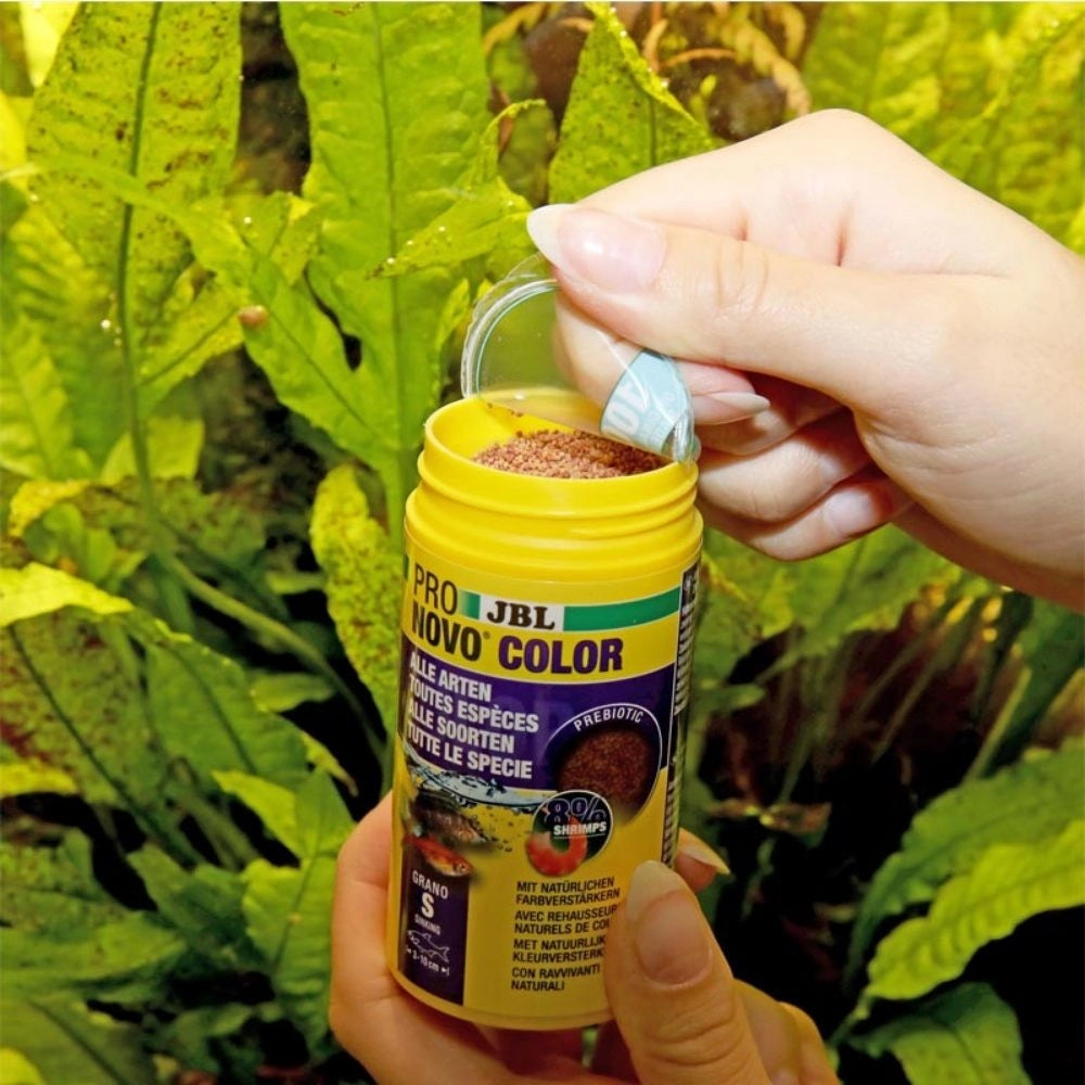 JBL ProNovo Color Grano S 100ml - granulato per colori brillanti per tutti i pesci tropicali da 3 a 10cm