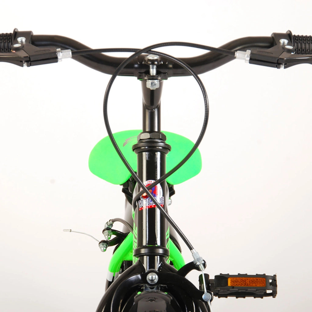 Bicicletta per Bambini 14" Stabilizzatori e Freni Caliper Verde
