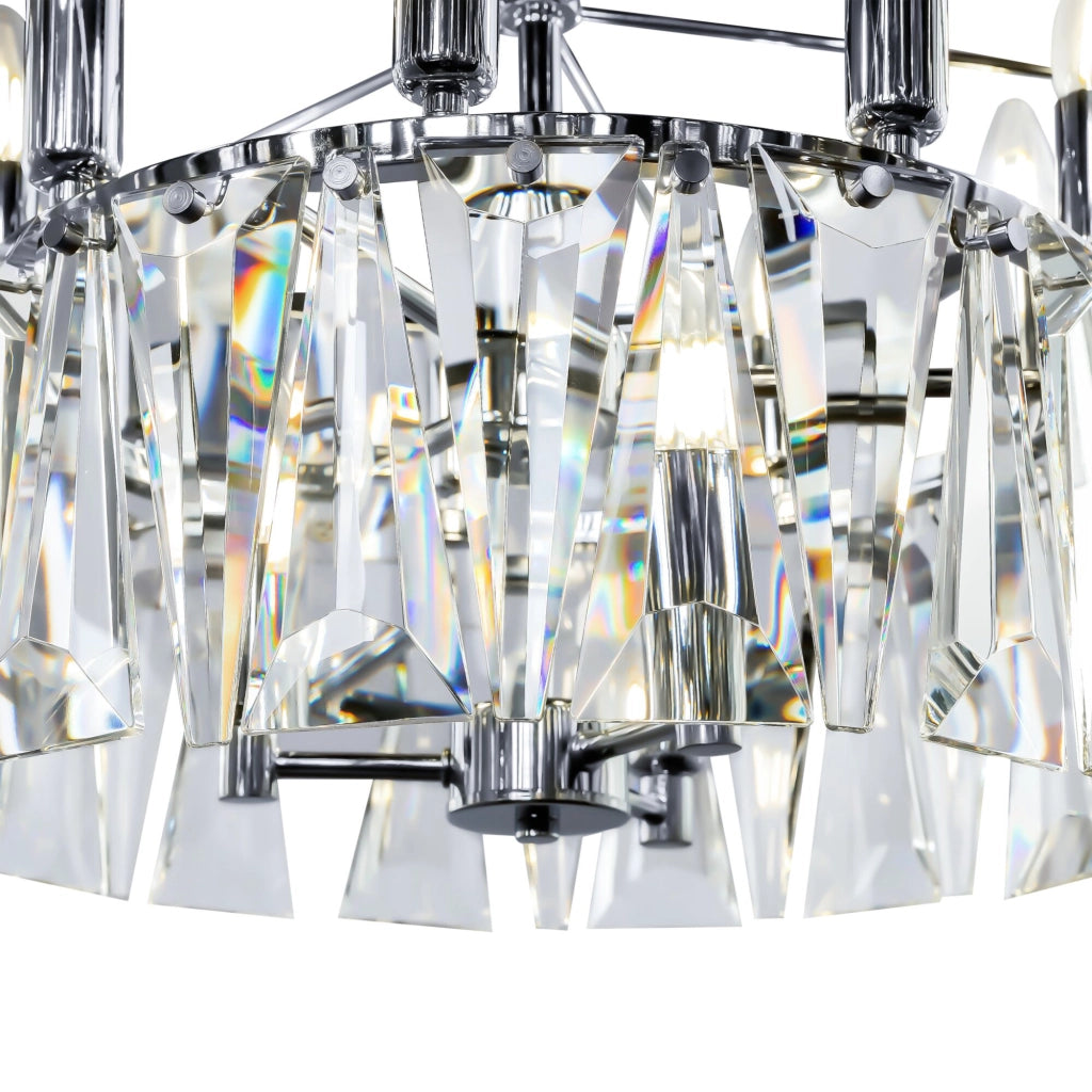 Maytoni lampadario contemporaneo Puntes 12 luci E14 cromo metallo cristalli
