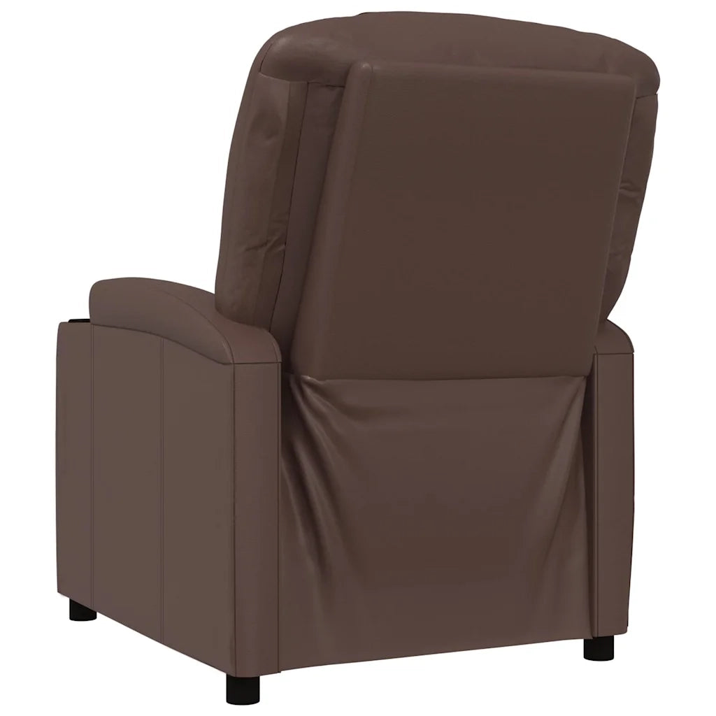 Divano Sedia-Poltrona Reclinabile Marrone in Similpelle 591616
