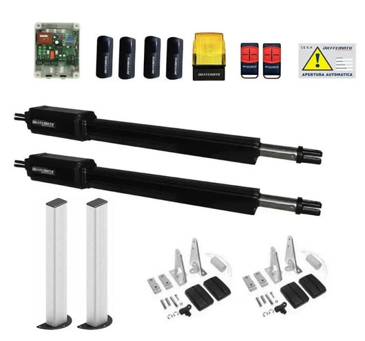 Kit Automazione Vh corsa 400 230v 2 Ante Cancello battente completo di colonnine