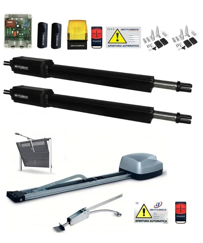 COMBO BATTENTE VH CORSA 400 230V + UNIKO 100KG 24V PORTA BASCULANTE CONTRAPPESI