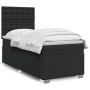 Giroletto a Molle con Materasso Nero 80x200 cm in Similpelle 3290696