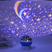 Lampadina da tavolo a forma di pallina con sfondo stellato, LED per notte da posizionare sul comodino