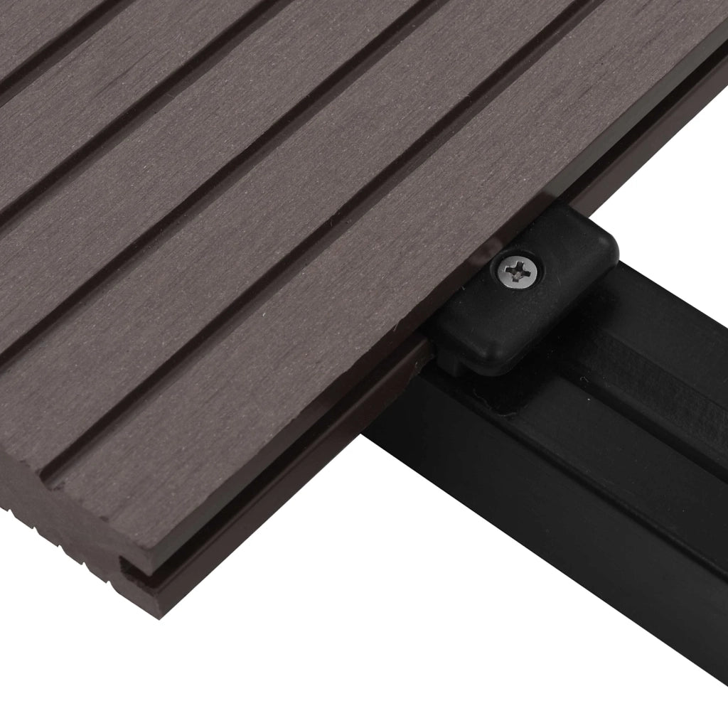 Pavimento da Deck 30 pcs Marrone Scuro WPC 3444753