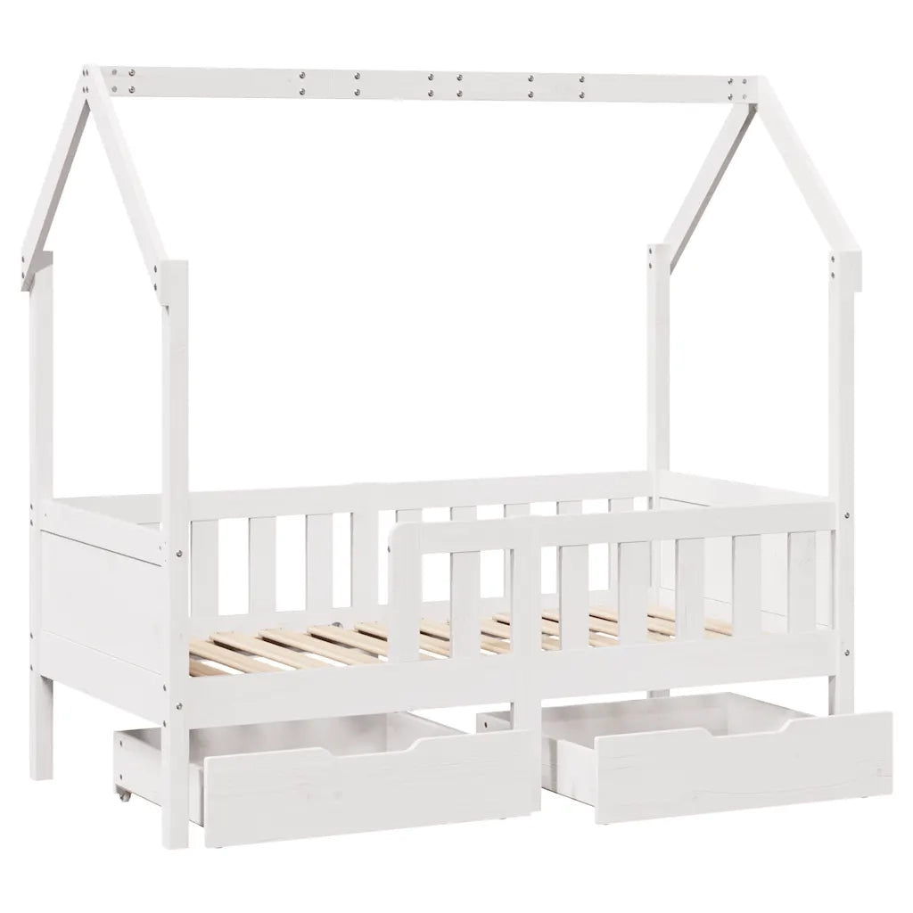 Giroletto per Bambini con Cassetti 80x170cm Legno Massello Pino 3302042