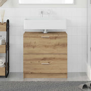 Mobile da Bagno con cassetto Rovere artigianale 59 x 37 x 59 cm 868822