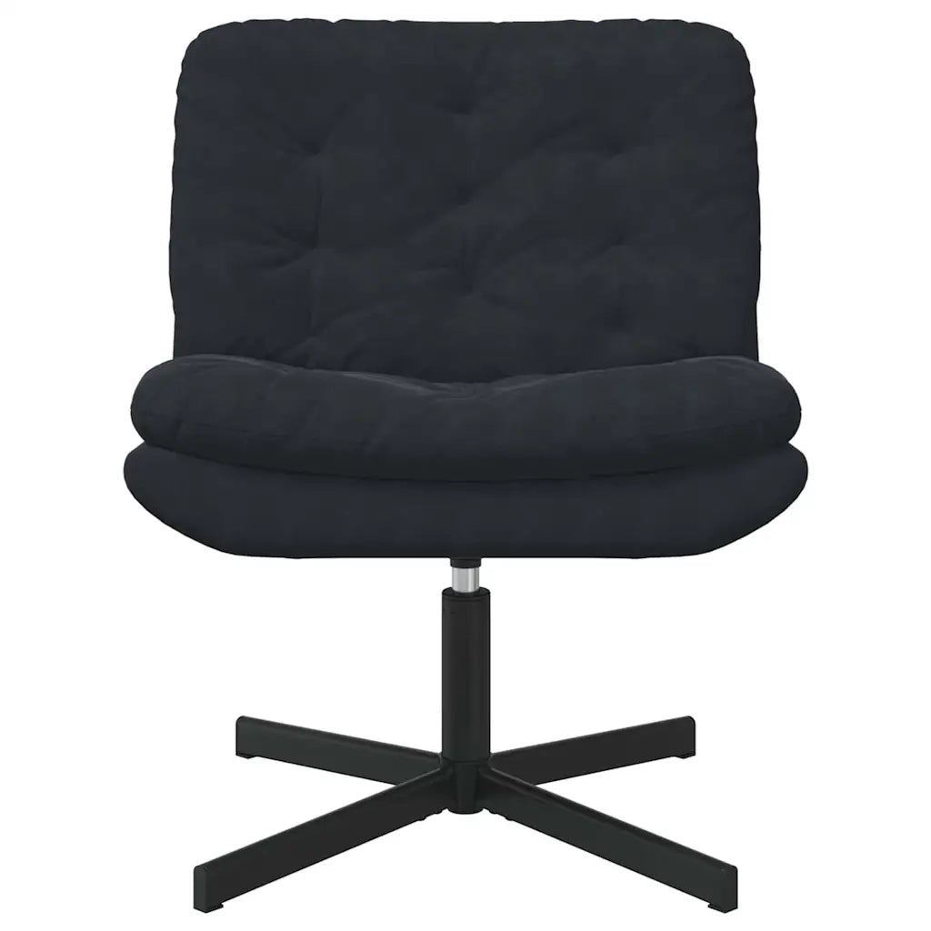 vidaXL Poltrona Relax con Base Girevole Nero 63 x 75 x 76 cm Velluto