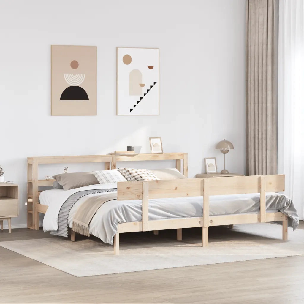 Letto senza Materasso 200x200 cm in Legno Massello di Pino 3305808