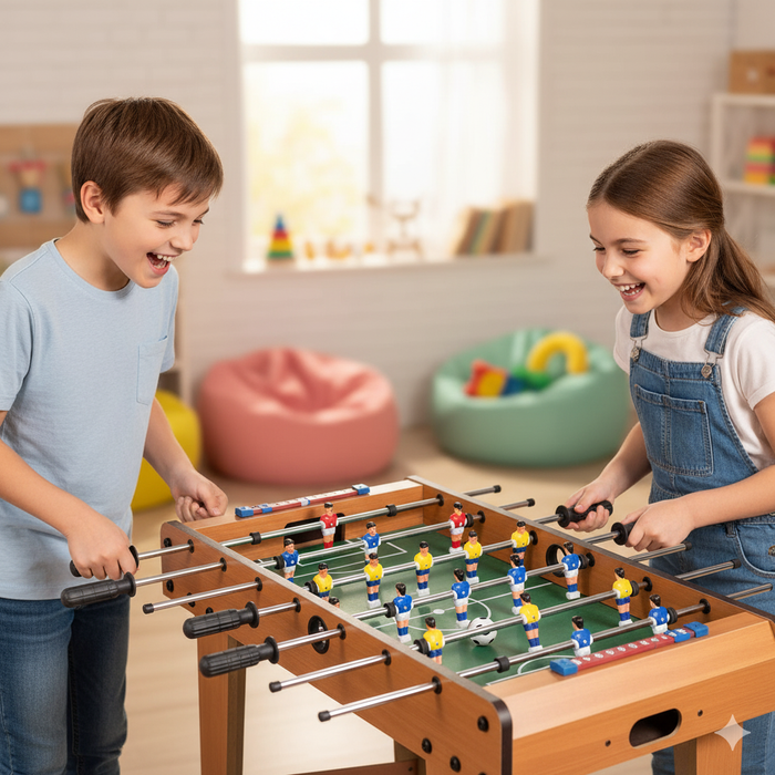 Calciobalilla con Aste Passanti 69x37x65 cm in Mdf