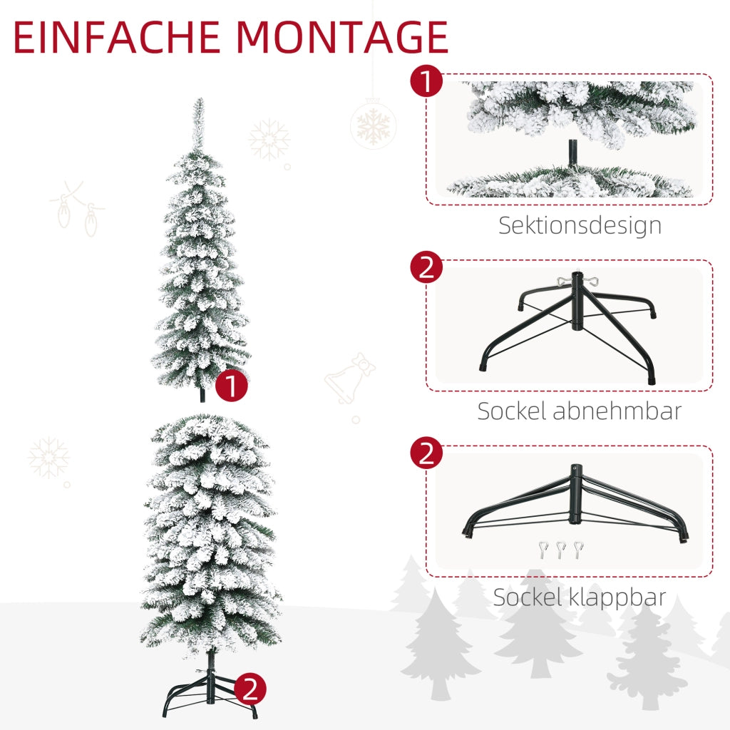 Albero di Natale Artificiale ¨C Zephmum ¨C Verde/Bianco 180 cm