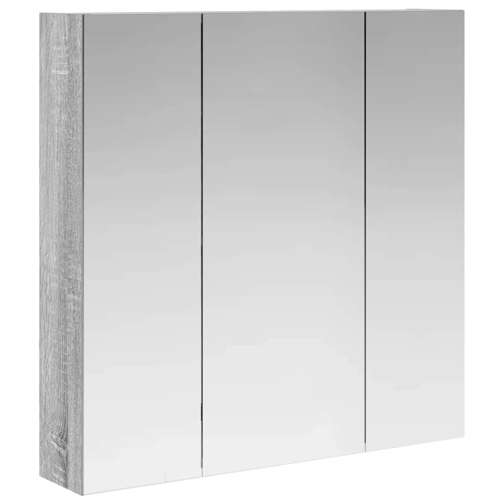 Mobiletto per specchio da bagno Grigio Sonoma 70 x 14,5 x 70 cm