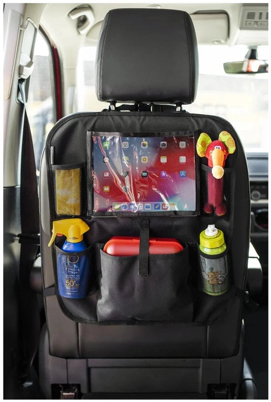 Organizzatore auto con poggiatesta tablet - Protezione per sedile passeggero universale - Nero