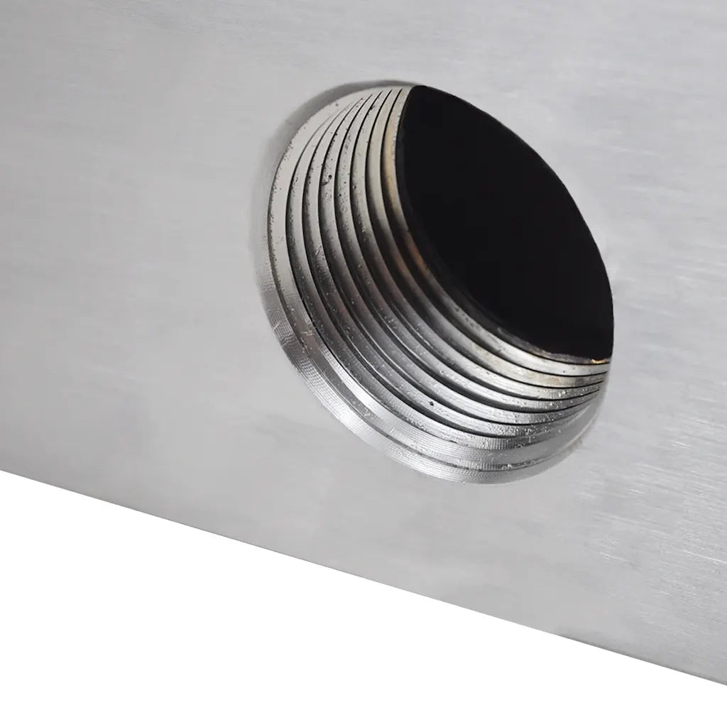 Fontana a Cascata per Giardino Rettangolare Acciaio Inox 45 cm 41666