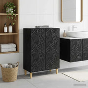 Mobiletto da Bagno DELFT Nero 59,5 x 31 x 80 cm 897056