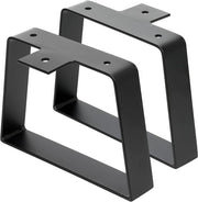 Sostegni tavolo a forma trapezoidale - design industriale - 20,3 cm - nero - metallo
